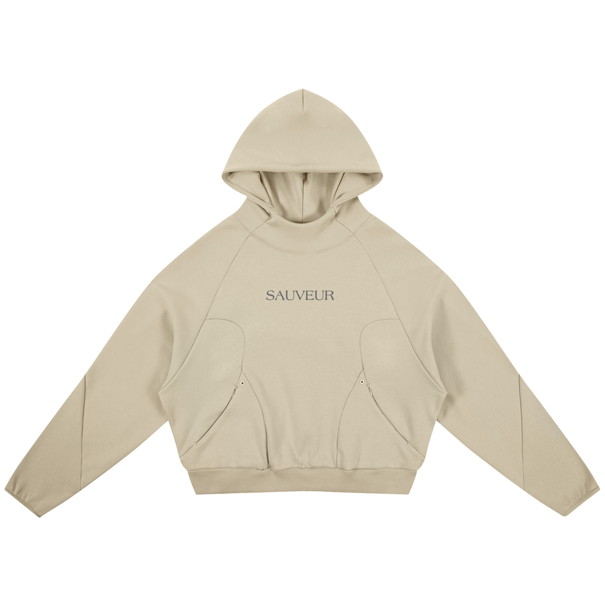 Curved Panel Raglan Hoodie
