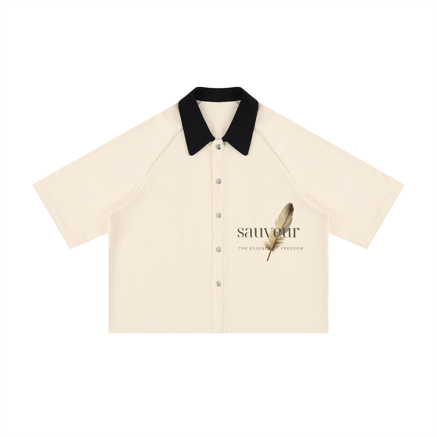 Unisex Color Block Boxy Short Sleeve Shirt