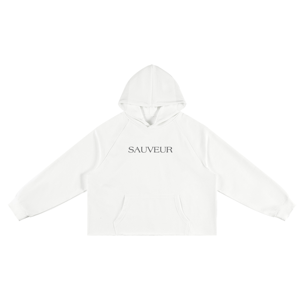 Vintage Wash Raw Edge Boxy Hoodie