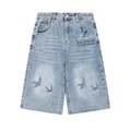 Sauveur Men’s Vintage Wide Leg Denim Shorts