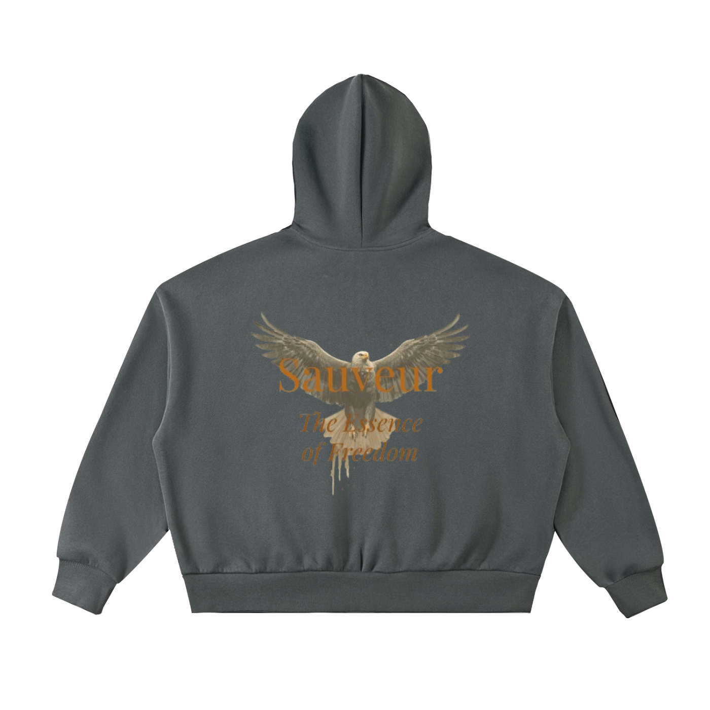 Fleeced Full-Zip Boxy Hoodie