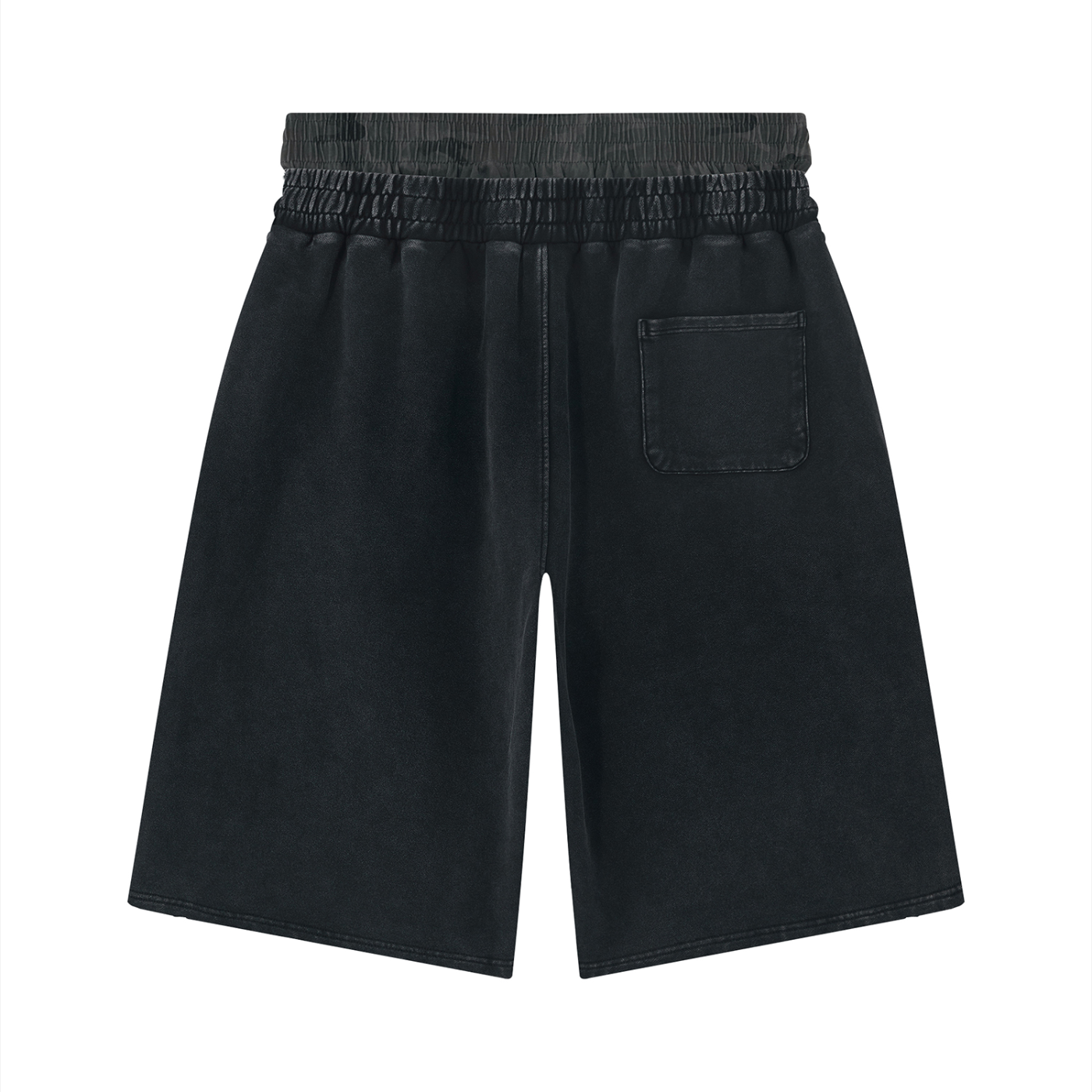 Sauveur Unisex Vintage Wash Distressed Wide Leg Shorts