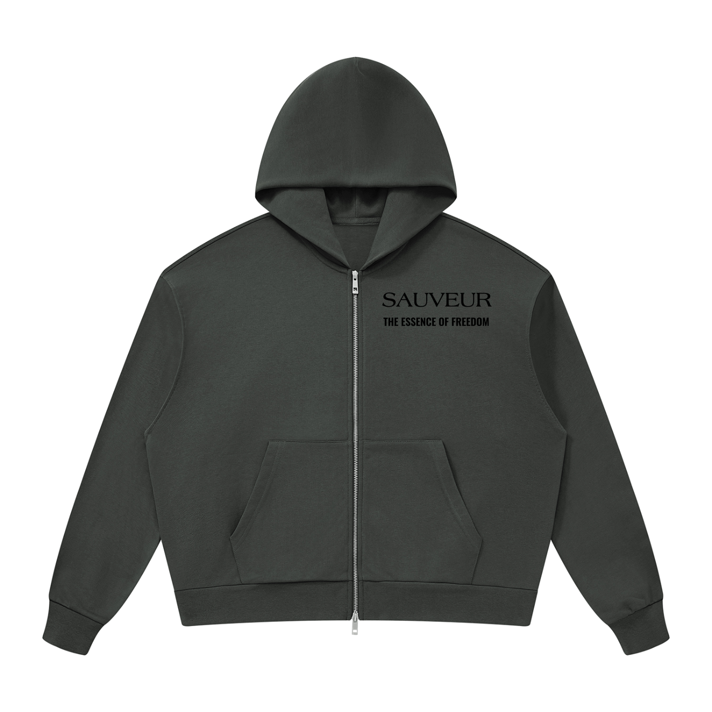 Sauveur Unisex Drop Shoulder Full Zip Hoodie