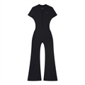 Women’s Tight Flared Leg Quarter-Zip Jumpsuit
