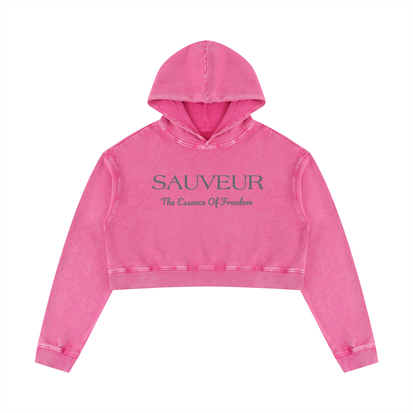 Sauveur Women’s Mineral Washed Crop Hoodie