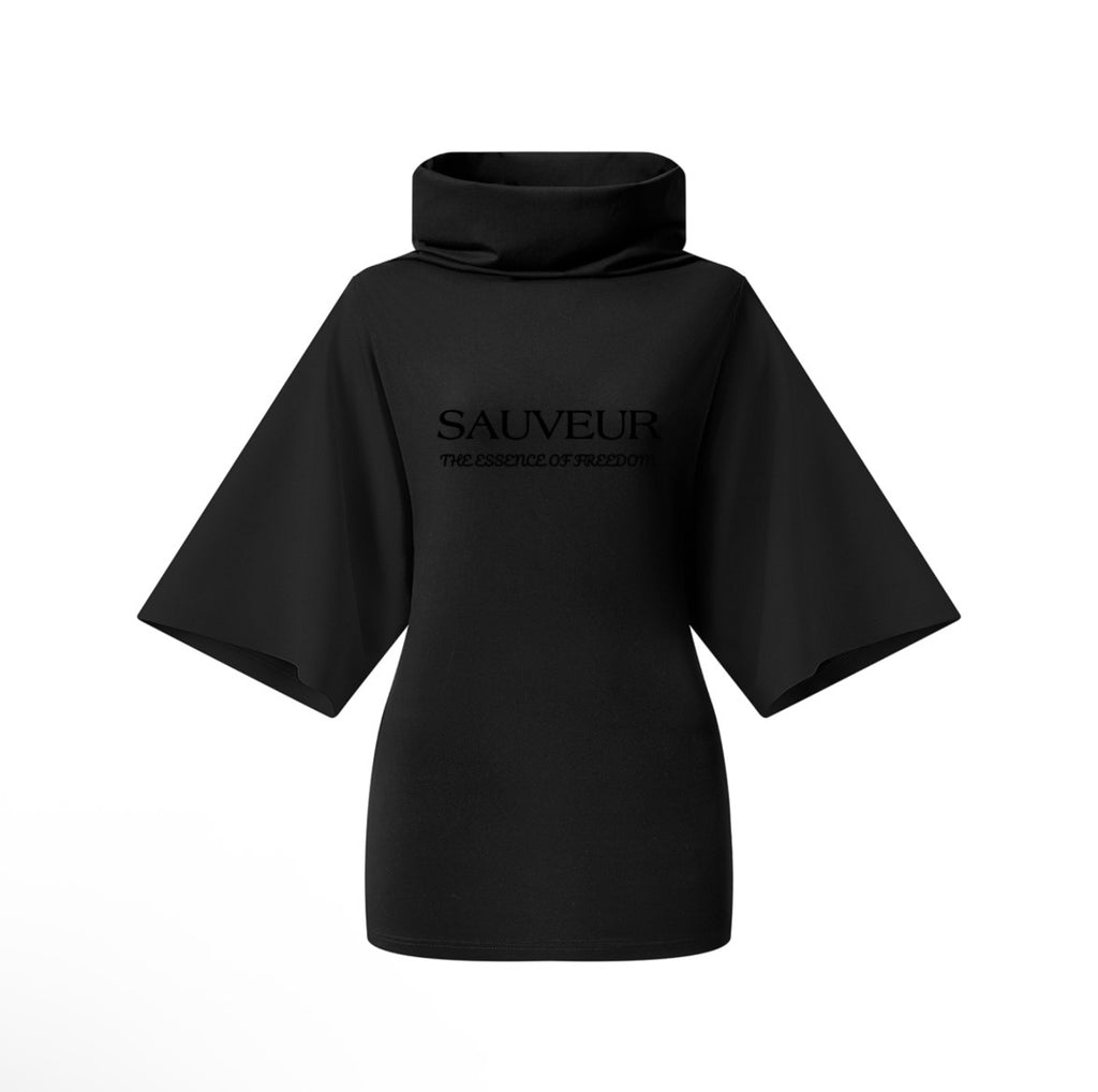sauveur Women’s Turtleneck Batwing T-Shirt