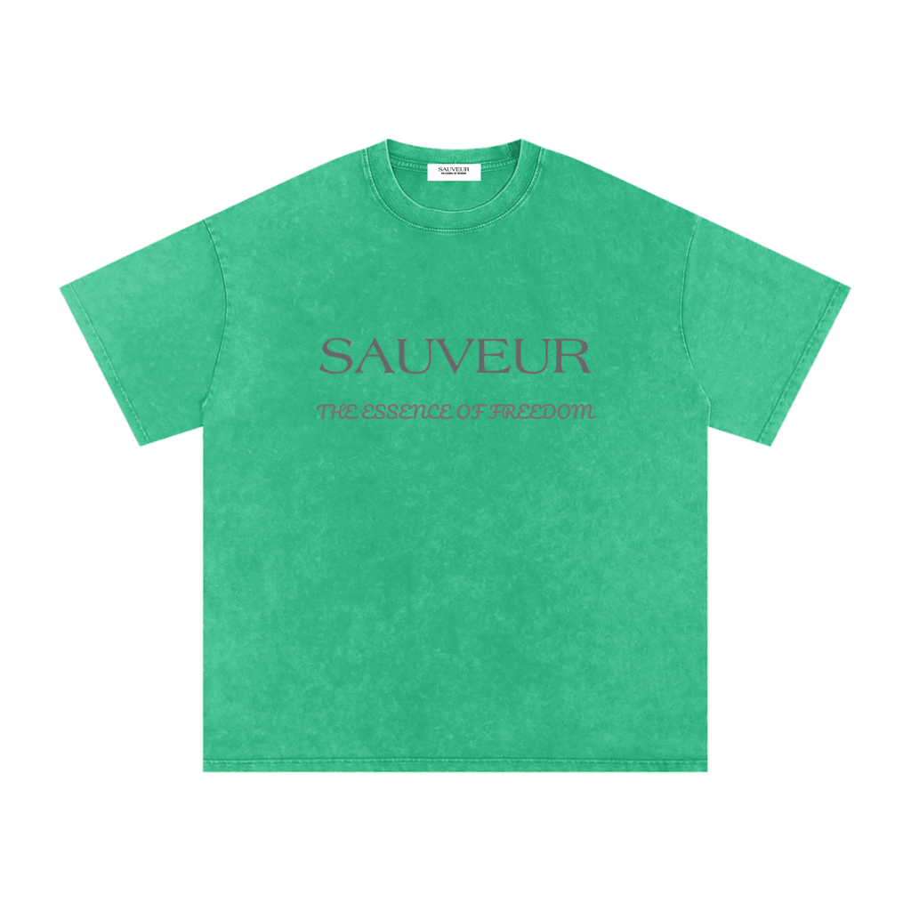 Freedom Snow Washed Oversized Cotton T-Shirt