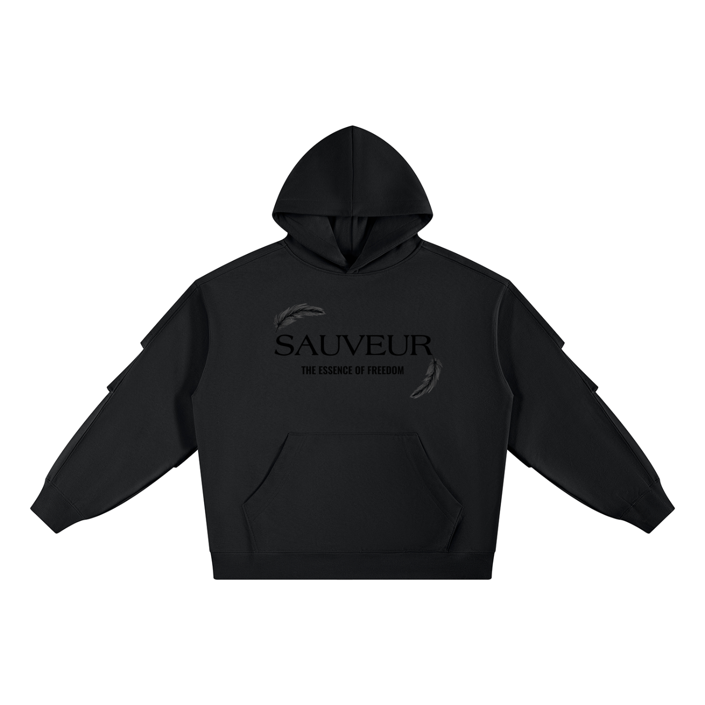 Unisex Heavyweight Ruched Sleeves Hoodie
