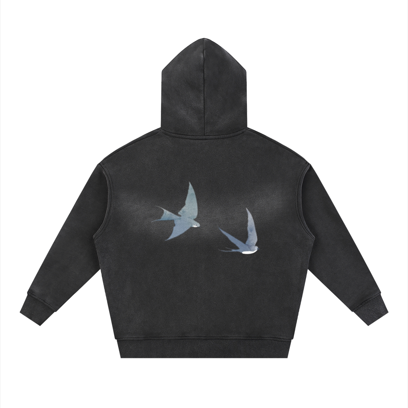 Freedom Sunfade Two-way Zipper Boxy Fleece Hoodie