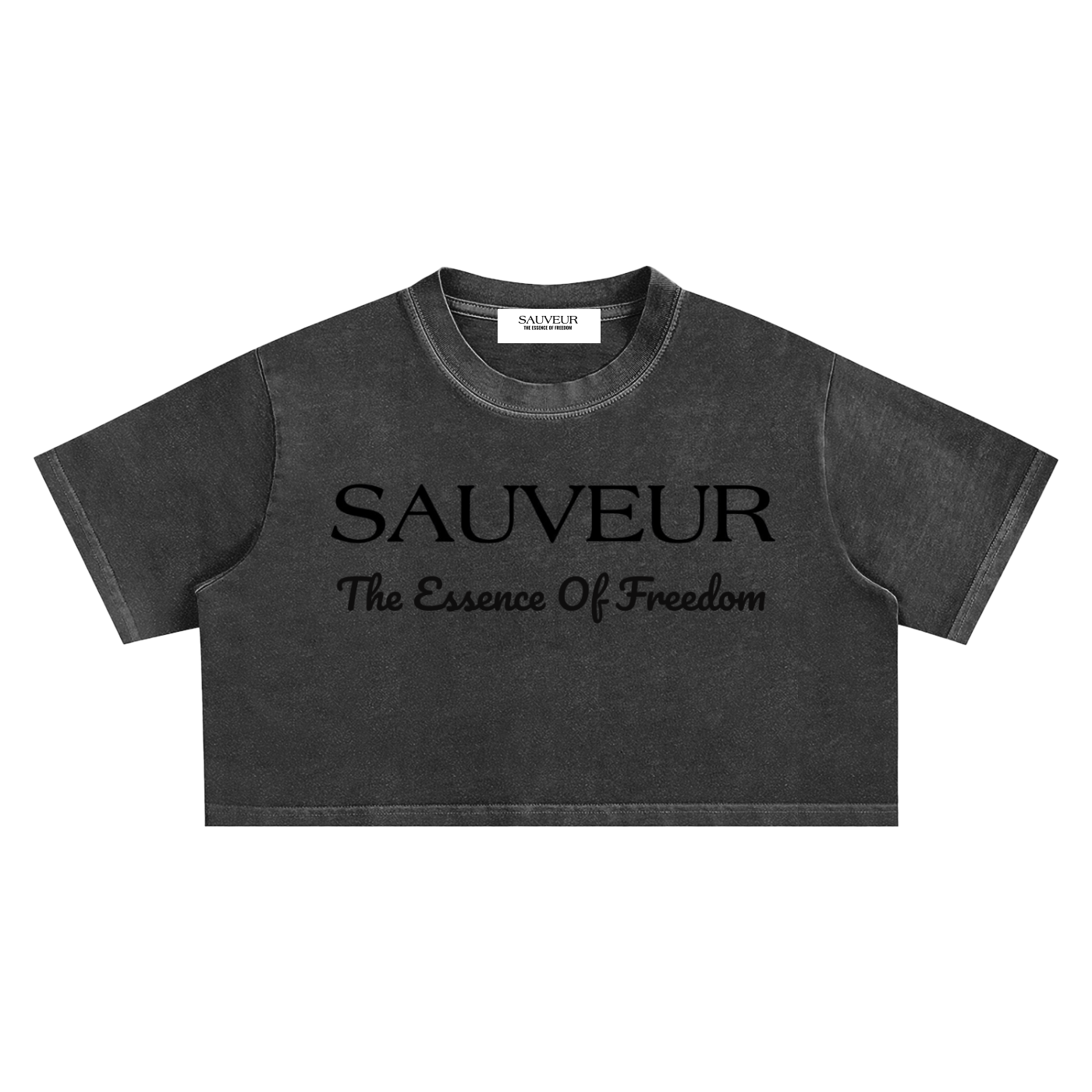 Sauveur Snow Washed Crop Top