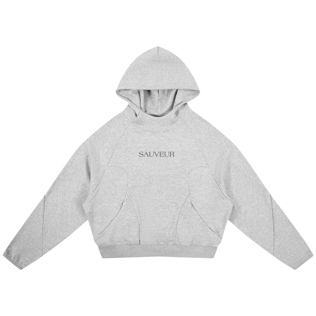 Curved Panel Raglan Hoodie