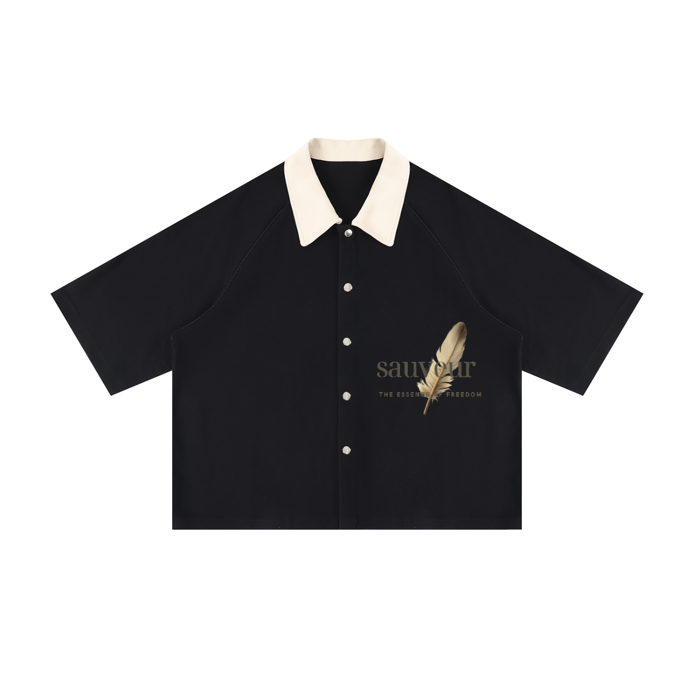 Unisex Color Block Boxy Short Sleeve Shirt