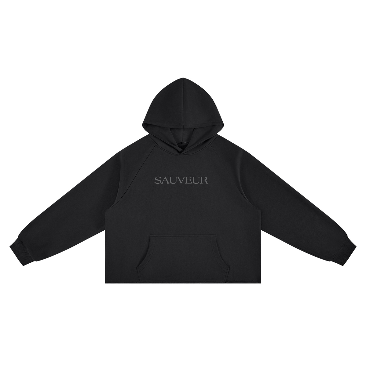 Vintage Wash Raw Edge Boxy Hoodie