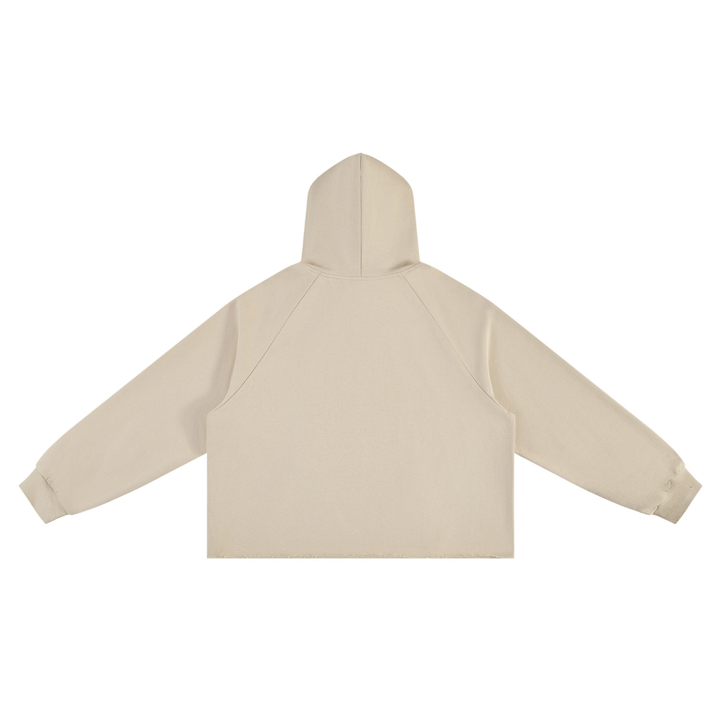 Vintage Wash Raw Edge Boxy Hoodie