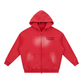 Freedom Sunfade Two-way Zipper Boxy Fleece Hoodie