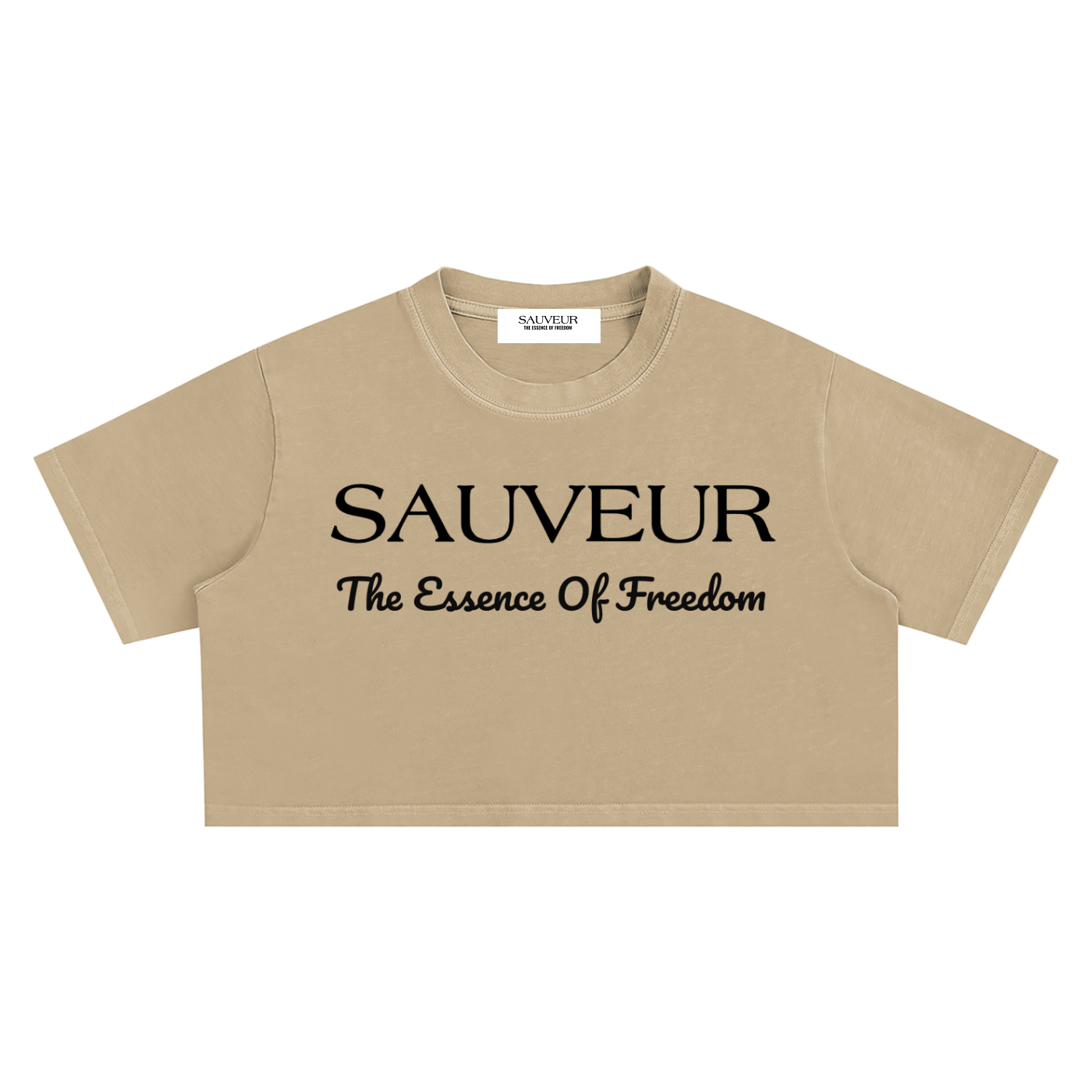 Sauveur Snow Washed Crop Top