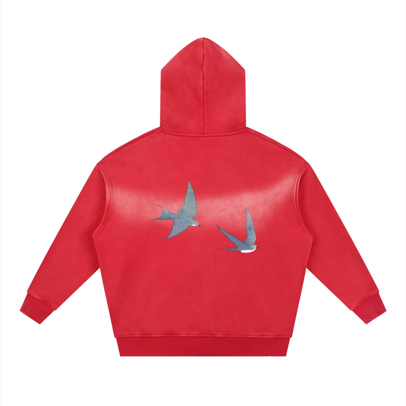 Freedom Sunfade Two-way Zipper Boxy Fleece Hoodie