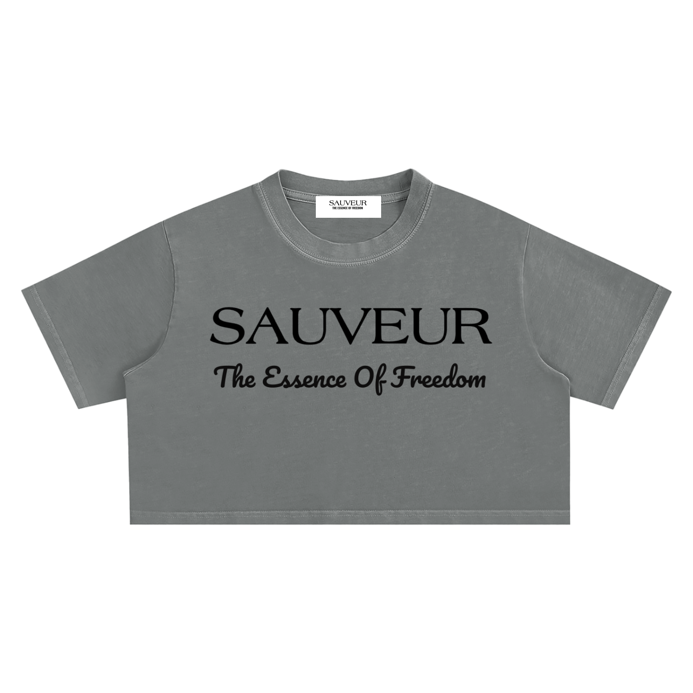Sauveur Snow Washed Crop Top