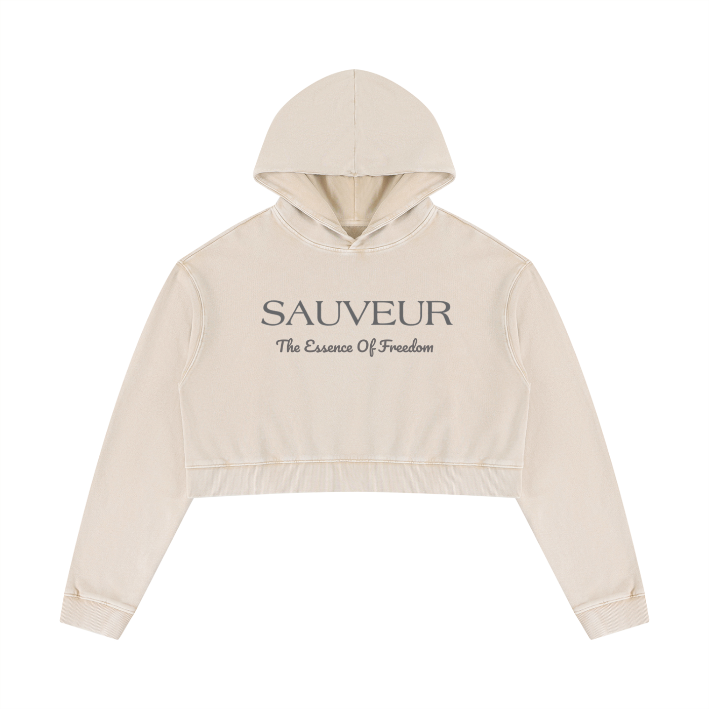 Sauveur Women’s Mineral Washed Crop Hoodie