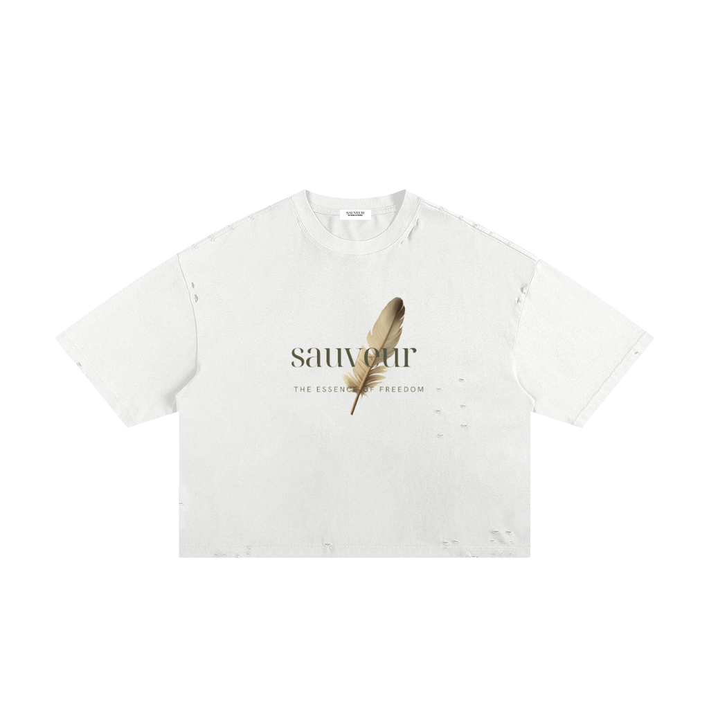 sauveur Classic Frayed Boxy Tee