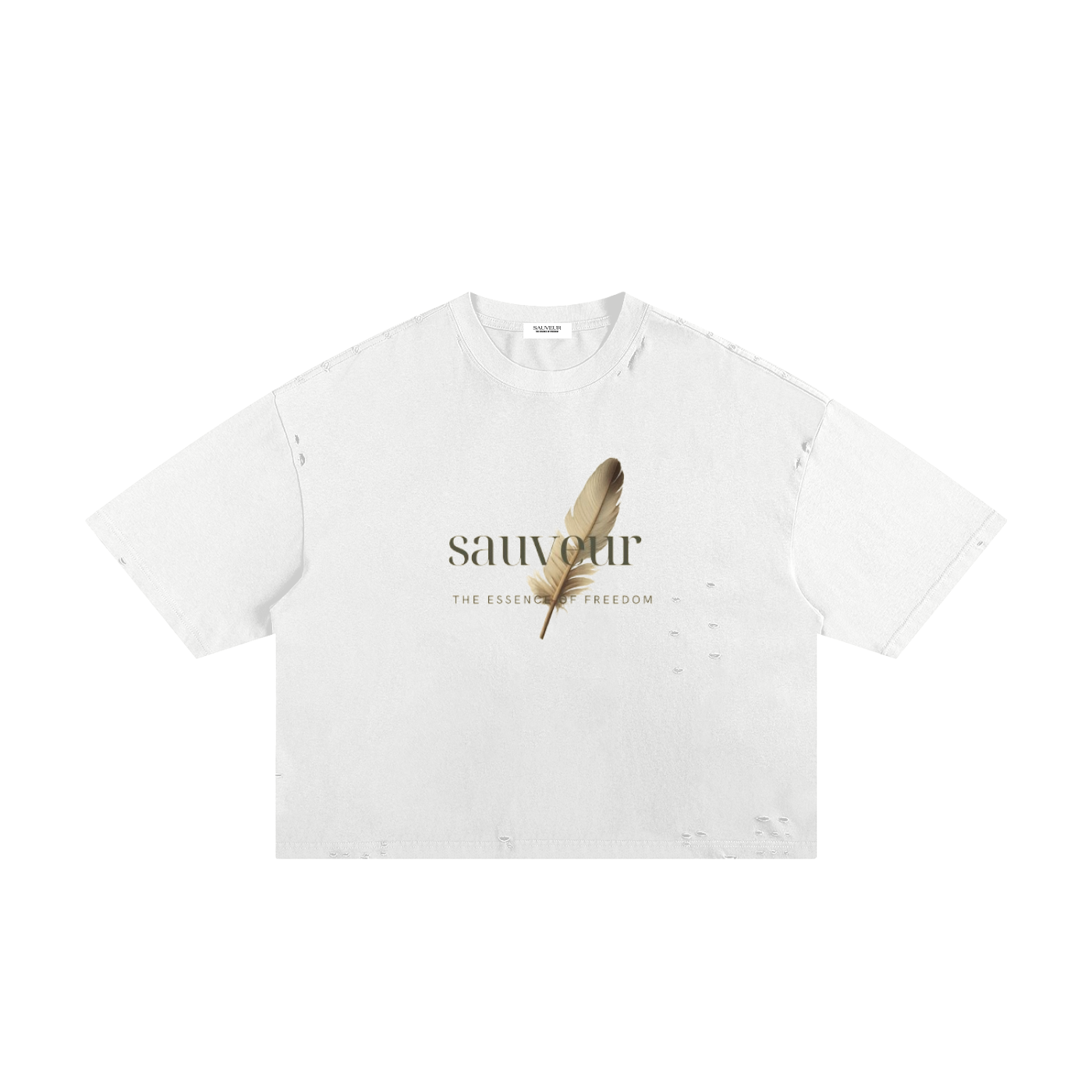 sauveur Classic Frayed Boxy Tee