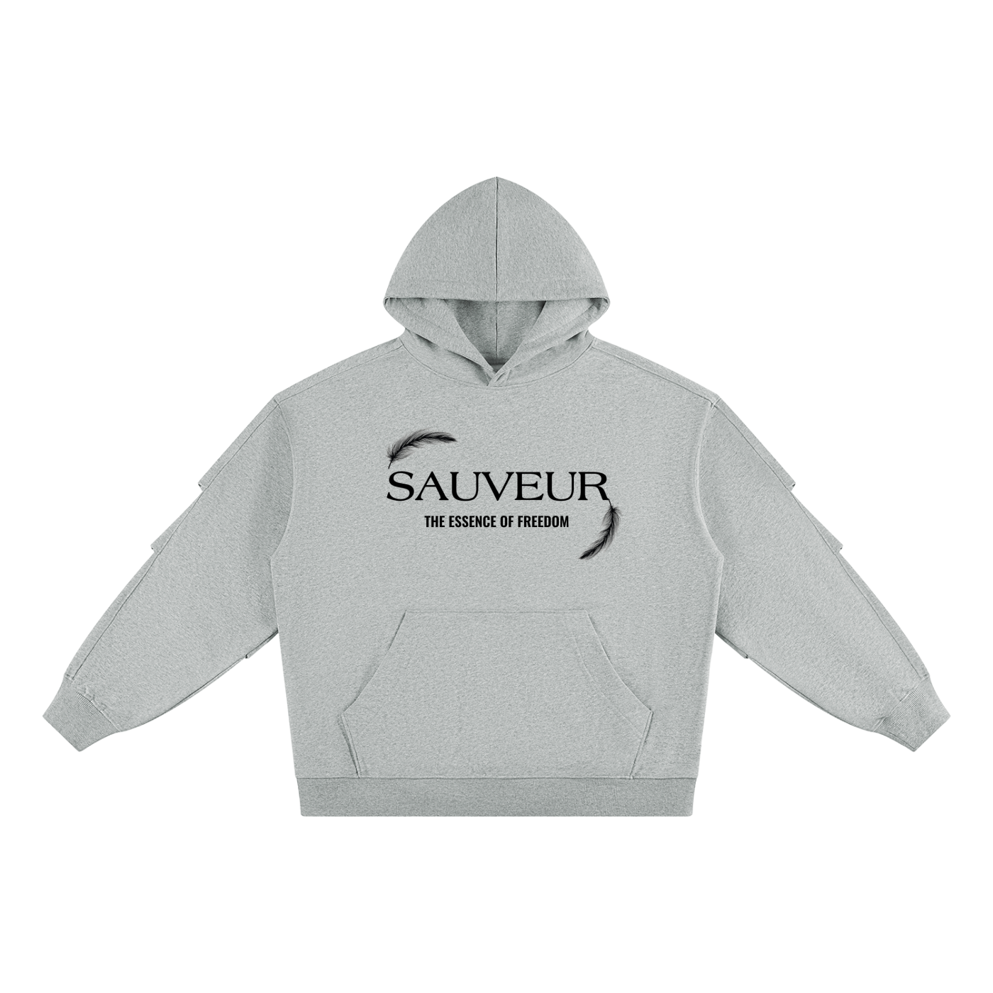Unisex Heavyweight Ruched Sleeves Hoodie