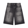 Men’s Vintage Wash Wide Leg Denim Shorts