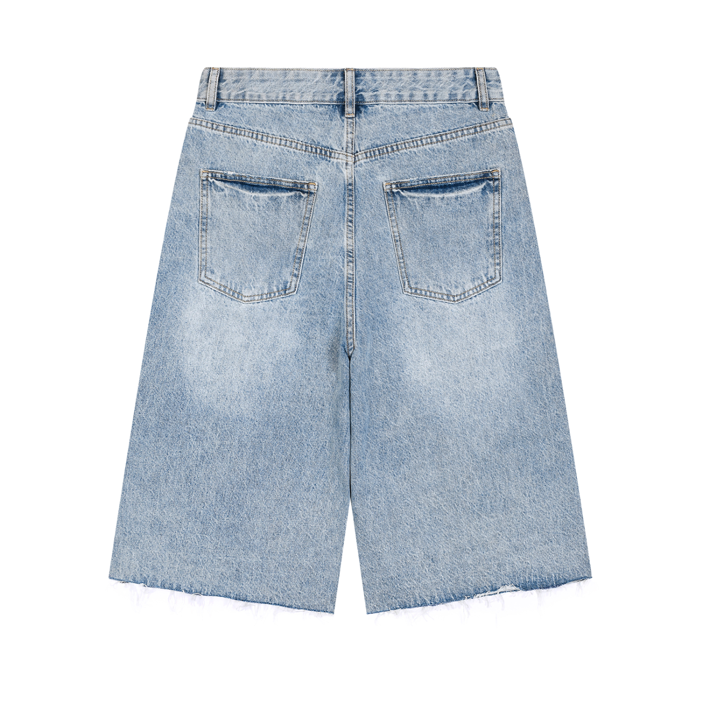 Sauveur Men’s Vintage Wide Leg Denim Shorts