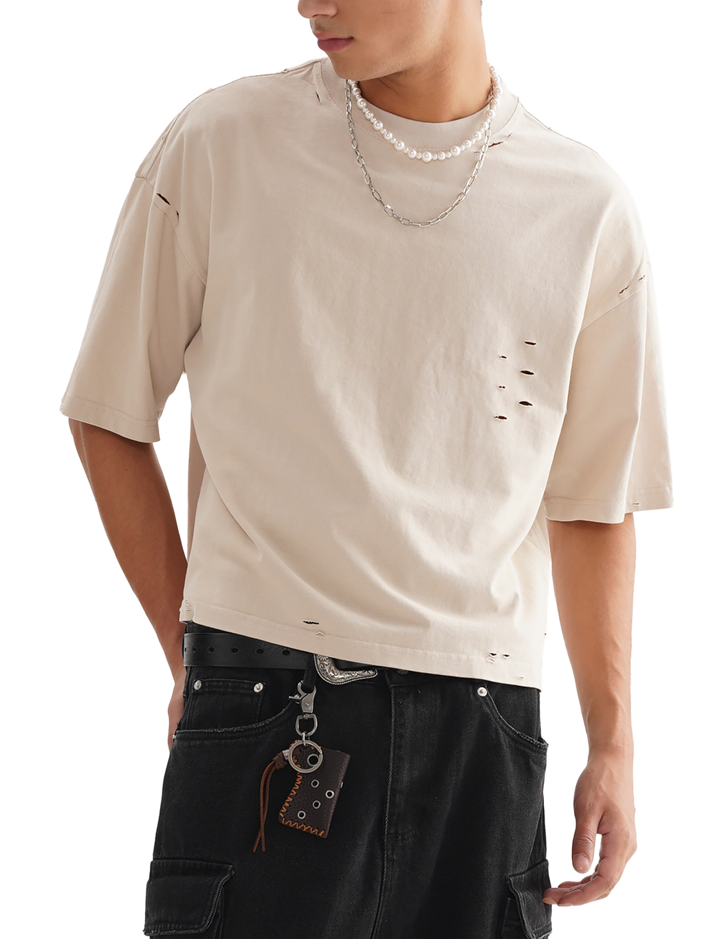 sauveur Classic Frayed Boxy Tee