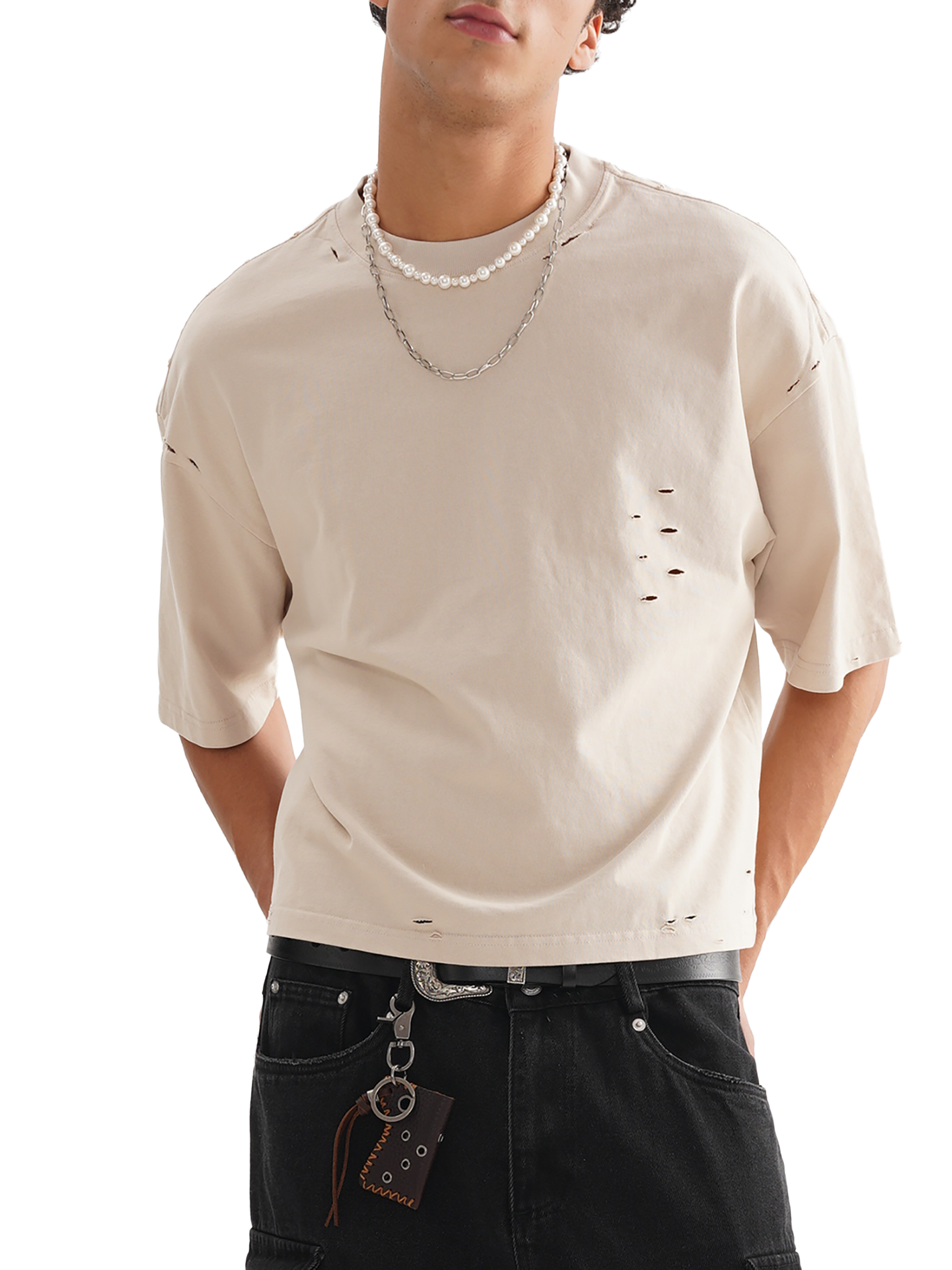 sauveur Classic Frayed Boxy Tee