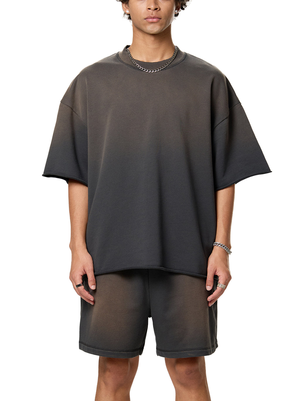 Freedom Sun Fade Raw Edge T-Shirt