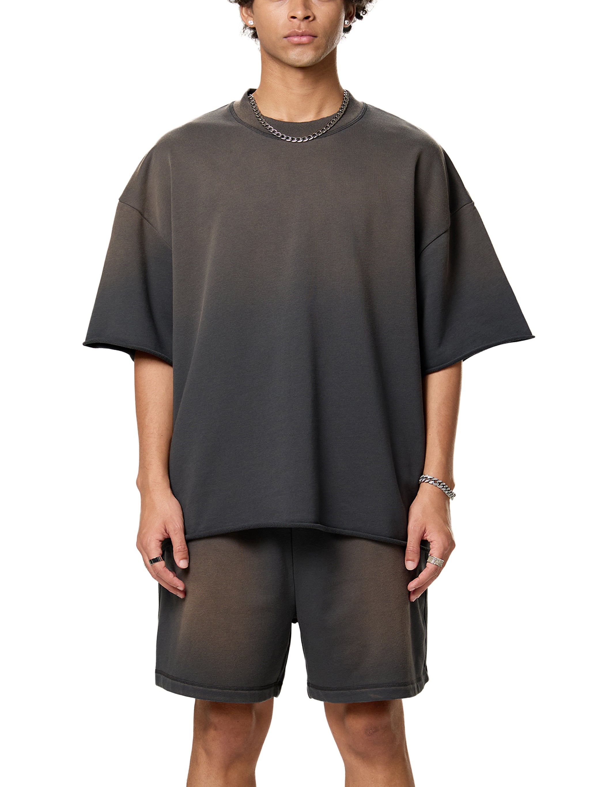 Freedom Sun Fade Raw Edge T-Shirt