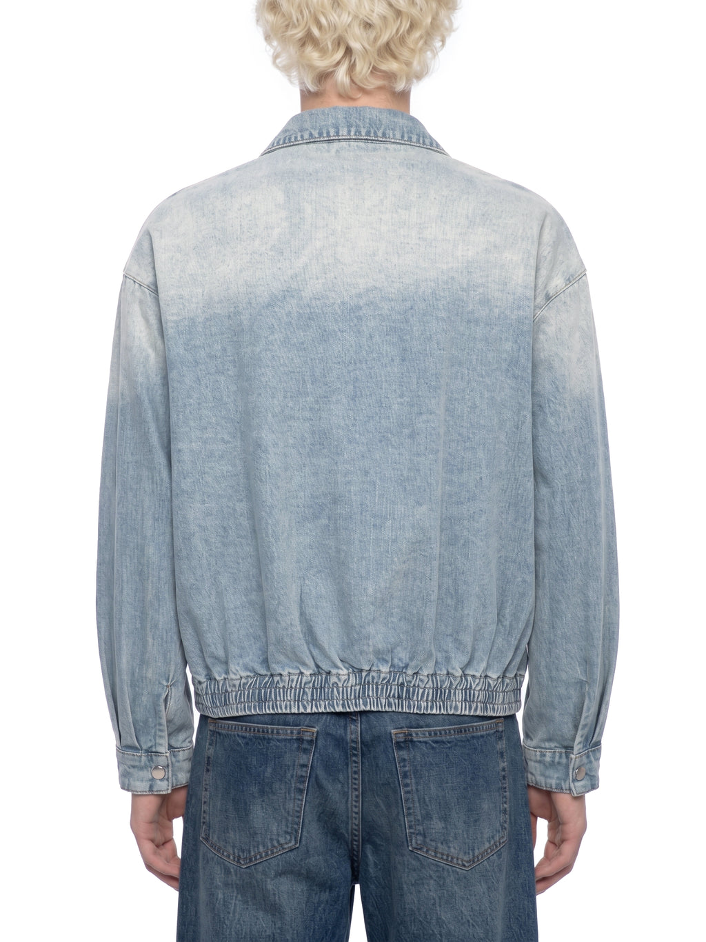Sauveur Unisex Vintage Wash Full-Zip Denim Jacket